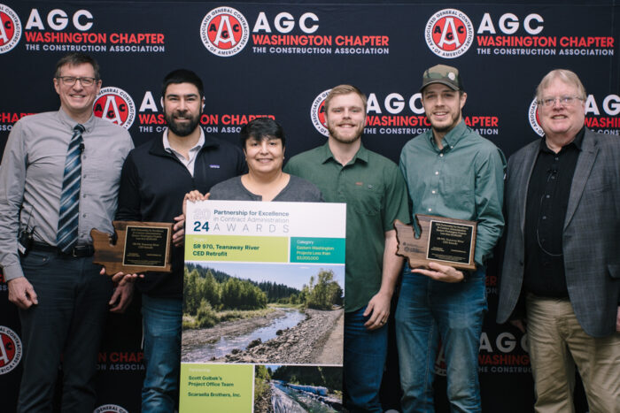 Photo of the winning team for the Eastern Washington Design-Bid-Build project less than $3 million award